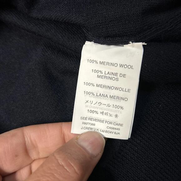 J.Crew Women’s XS Sweater Merino Wool Crewneck Fine Knit Navy Blue Minimalist - Picture 4 of 6